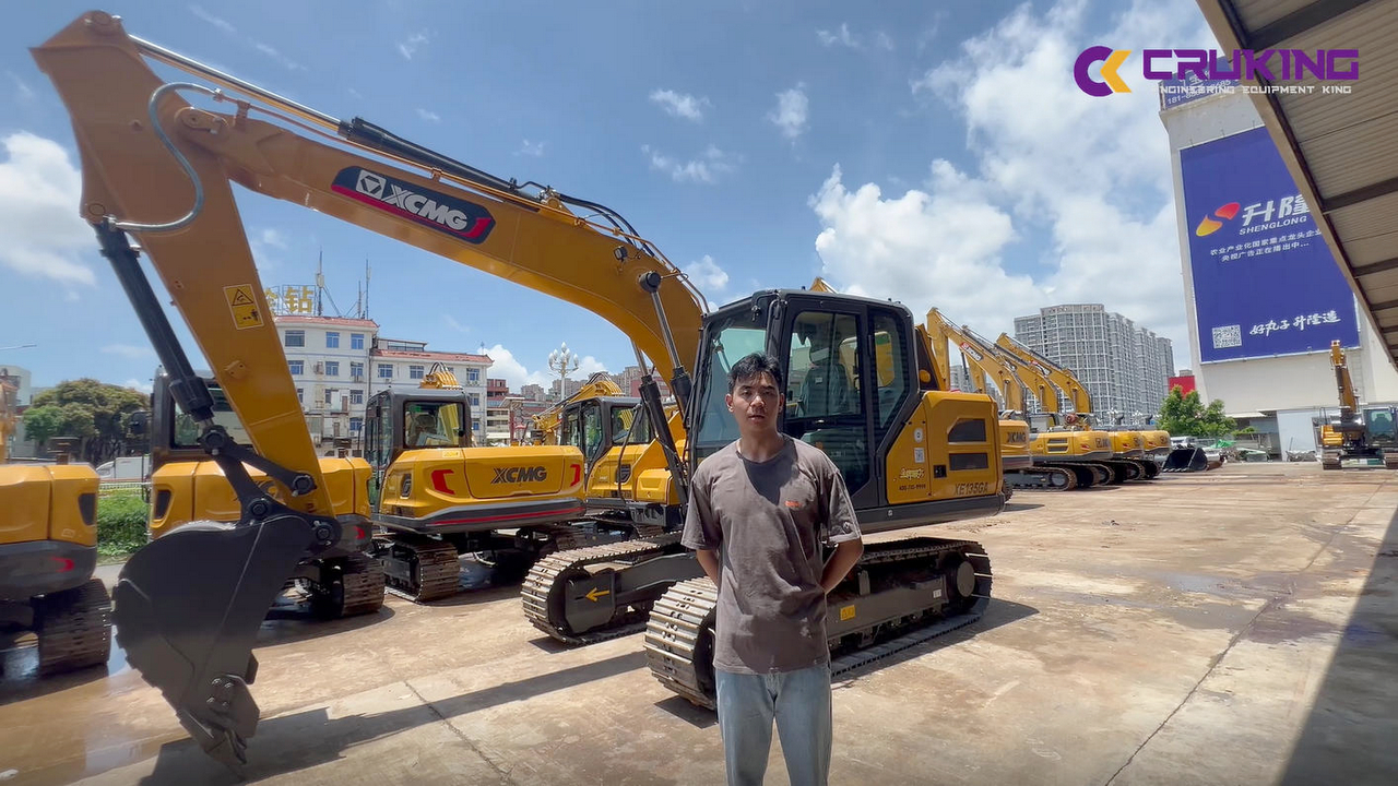 XCMG Excavator XE135GA Moves and Works with Ease