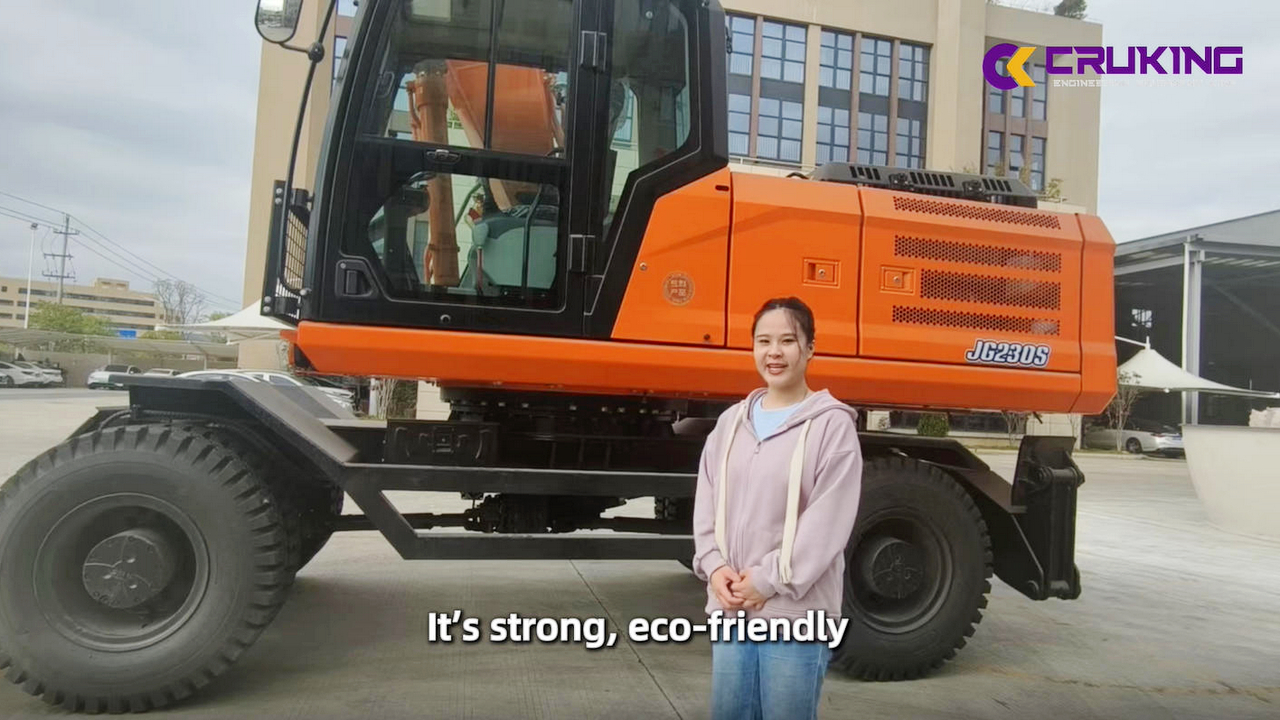JINGGONG JG230S Wheeld Excavator: Designed for Mobility